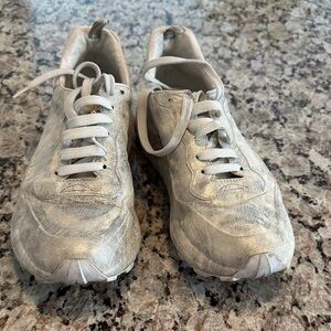 Metallic Silver Sneakers